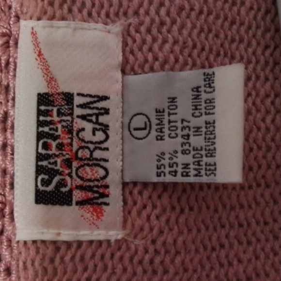 Vintage Sarah Morgan Embroidered mauve Knit Sweater - Picture 10 of 16